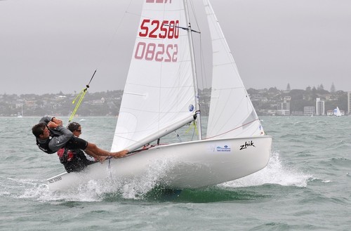 William Linkhorn and Alex Wotton - Oceanbridge Sail Auckland 2013 Day 3 © Suellen Hurling 